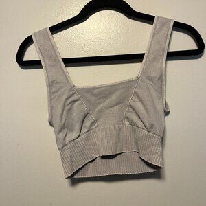 Free People Movement Gray Ribbed Crop Tank Top – Women’s M/L